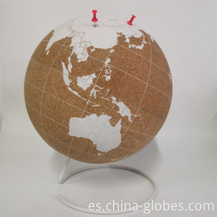 large desktop cork globe